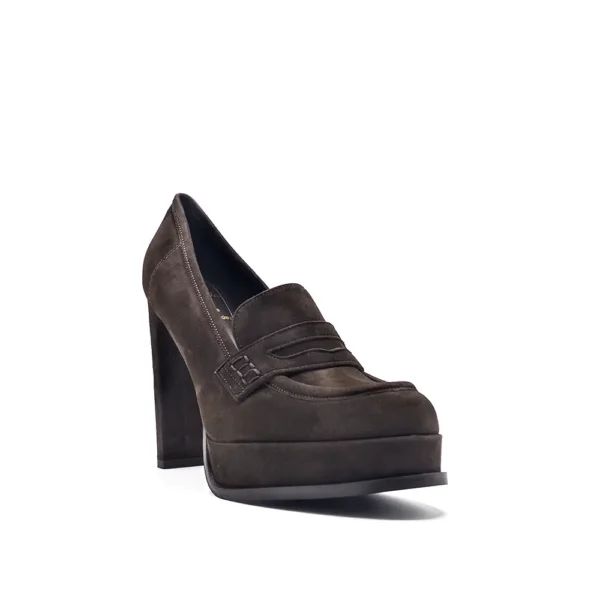 heeled platform loafers